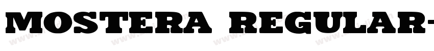 Mostera Regular字体转换